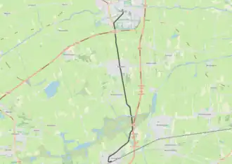 Tramlijn Dokkum - Veenwouden op de kaart