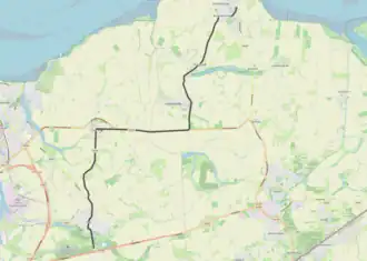 Tramlijn Drieschouwen - Kloosterzande op de kaart