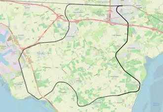 Tramlijn Goes - Hoedekenskerke - Goes op de kaart