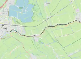 Tramlijn Gouda - Oudewater op de kaart
