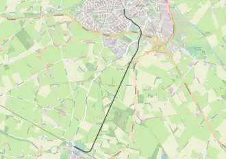 Tramlijn Groenlo - Lievelde op de kaart