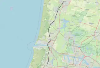 Tramlijn Haarlem - Alkmaar op de kaart