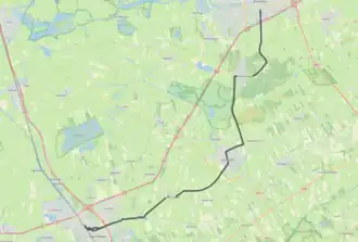 Tramlijn Heerenveen - Drachten op de kaart