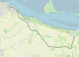 Tramlijn Hoofdplaat - Breskens op de kaart