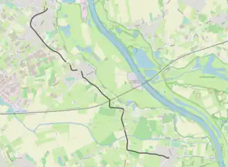 Tramlijn Huissen - Doornenburg op de kaart