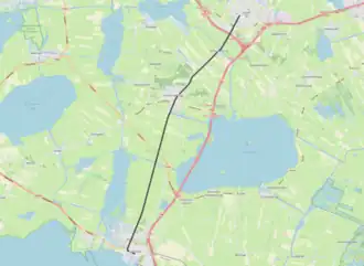 Tramlijn Joure - Lemmer op de kaart