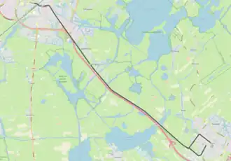 Tramlijn Joure - Sneek op de kaart