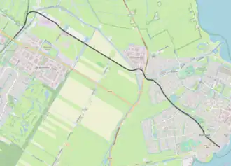 Tramlijn Kwadijk - Volendam op de kaart