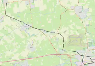 Tramlijn Leeuwarden - Sint Jacobiparochie op de kaart