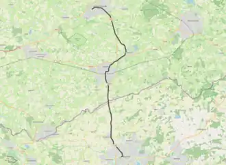 Tramlijn Lichtenvoorde - Bocholt op de kaart