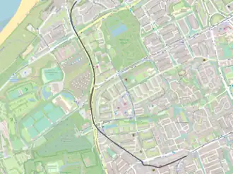 Tramlijn Loosduinen - Kijkduin op de kaart