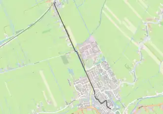 Tramlijn Oudewater - Papekop op de kaart