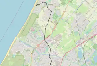 Tramlijn Rijnsburg - Noordwijk op de kaart
