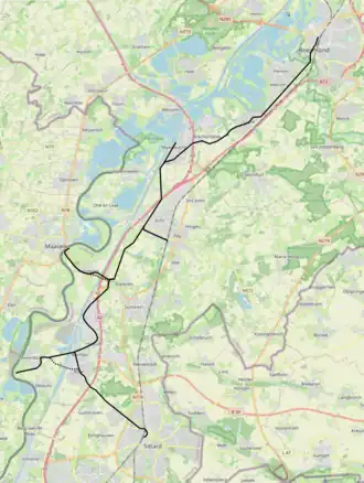 Tramlijn Roermond - Sittard op de kaart
