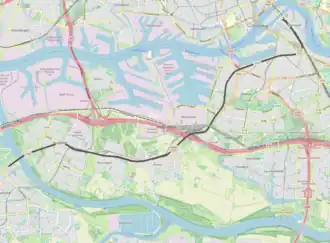 Tramlijn Rotterdam - Spijkenisse op de kaart