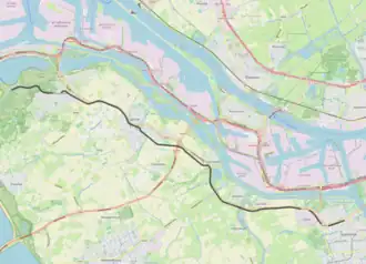 Tramlijn Spijkenisse - Oostvoorne op de kaart