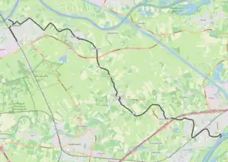 Tramlijn Tiel - Culemborg op de kaart