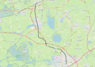 Tramlijn Veenwouden - Drachten op de kaart