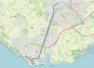 Tramlijn Vlissingen - Middelburg op de kaart