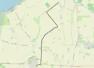 Tramlijn Zaamslag - Grote Huissenspolder op de kaart