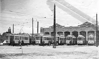 Dec remise in 1912 met directeur Nieuwenhuizen en personeel