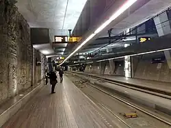 Station Grote Markt gezien in de richting van het Centraal Station.