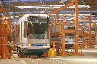 Depot van de Tram van Grenoble met TFS-trams