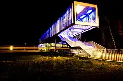 Transferium bij nacht