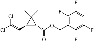 Structuurformule van transfluthrin