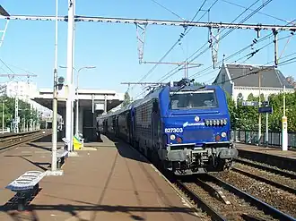 Trein op het station.