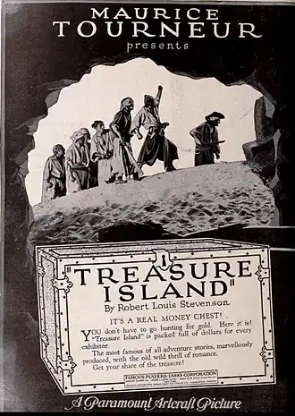 Advertentie voor Treasure Island