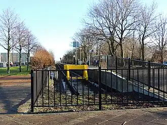 Kopspoor met stootblok