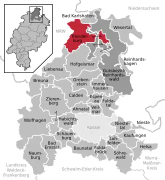 Kaart van Trendelburg