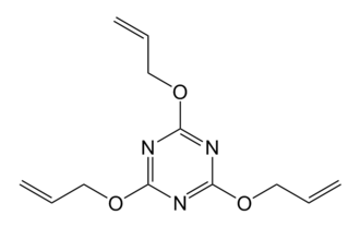 Structuurformule van triallylcyanuraat