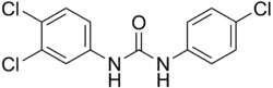 Structuurformule van triclocarban