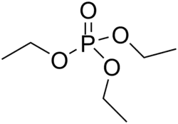 Structuurformule van tri-ethylfosfaat