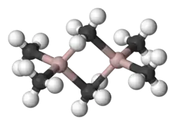 Molecuulmodel van trimethylaluminium