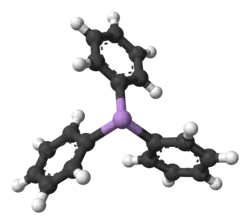 Molecuulmodel van trifenylarsine