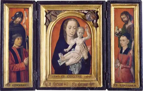 Het paneel met de latere toevoegingen uit ca. 1485-1490