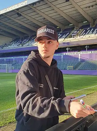 Tristan Degreef bij RSC Anderlecht in 2025