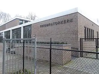 Triumfatorkerk, Piet Heinlaan, gerenoveerd en uitgebreid, eigendom Hersteld Hervormde Gemeente