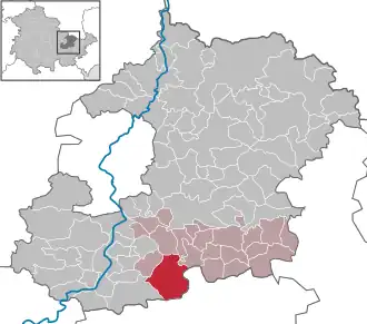 Kaart van Trockenborn-Wolfersdorf