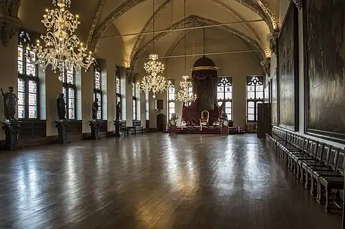 De troonzaal in het Gentse stadhuis.