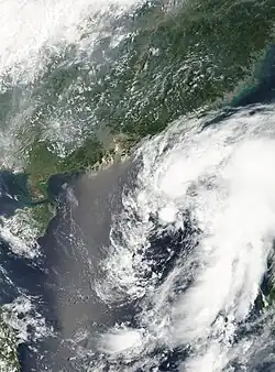 Foto of weerkaart van orkaan