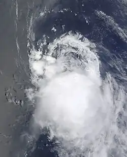 Foto of weerkaart van orkaan