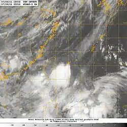 Foto of weerkaart van orkaan