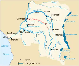 De Ruki is het meest linkse deel van de Tshuapa (rood op de kaart)[1]