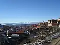 Uitzicht op het dorp vanaf de Pirin