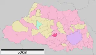 Situering van Tsurugashima in de prefectuur Saitama