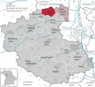 Kaart van Tuchenbach